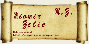 Miomir Zelić vizit kartica
